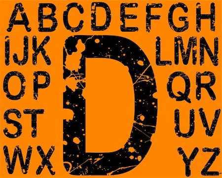 simsearch:400-04807591,k - Acid Etched Font -  26 Individual Vector Letters (Acid etching is transparent so the letters can be overlaid on other graphics ) Photographie de stock - Aubaine LD & Abonnement, Code: 400-04448458