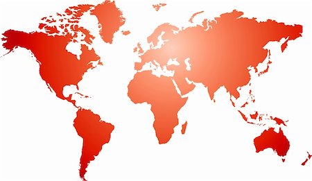 simsearch:400-04009998,k - Illustration of a world map with a red and white radial gradient Foto de stock - Super Valor sin royalties y Suscripción, Código: 400-04448496