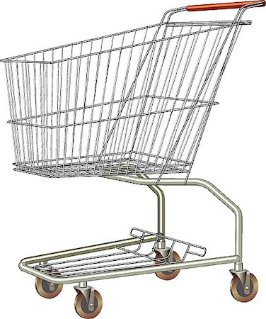 pharmacy purchase - A common shopping cart. Isolated. Stock Photo - Budget Royalty-Free & Subscription, Code: 400-04449923