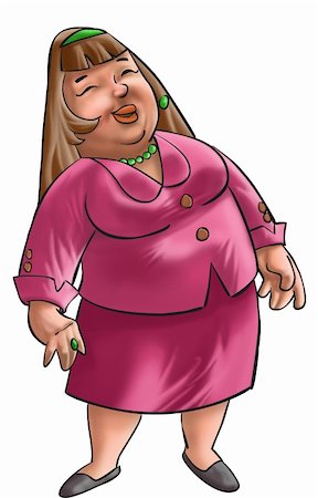 simsearch:400-04345762,k - The fat girl wearing pink clothes and green necklace Stock Photo - Budget Royalty-Free & Subscription, Code: 400-04440218