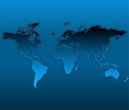 simsearch:400-05052137,k - Map of the world on gradient background. Photographie de stock - Aubaine LD & Abonnement, Code: 400-04441352