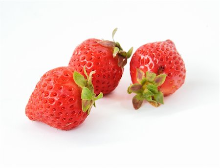 simsearch:400-05370991,k - Big red strawberry against white background Stock Photo - Budget Royalty-Free & Subscription, Code: 400-04441406