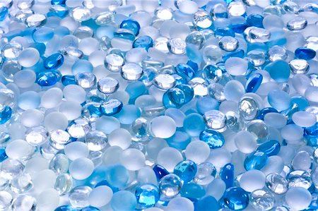 Scattering of small glass white and blue balls Stock Photo - Budget Royalty-Free & Subscription, Code: 400-04457072