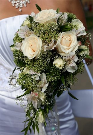 Wedding bouquet from white roses Stock Photo - Budget Royalty-Free & Subscription, Code: 400-04457893