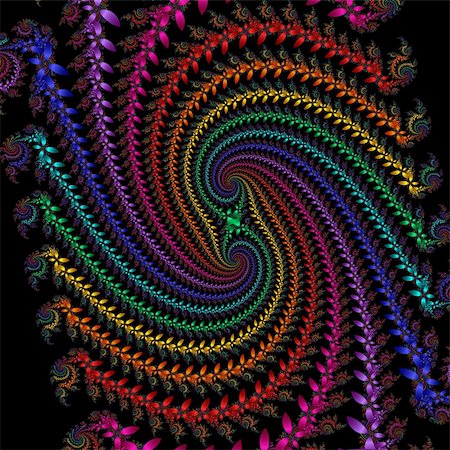 simsearch:400-04836804,k - multi colored double spiral over black background formed bymany flowers Stock Photo - Budget Royalty-Free & Subscription, Code: 400-04464615