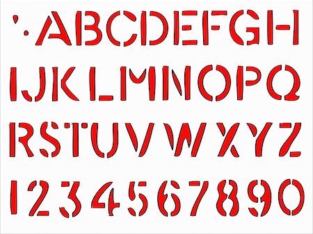 simsearch:400-04807591,k - Hand writing alphabet -  36 Individual Vector Letters and Numbers grouped for easy use and coloring Photographie de stock - Aubaine LD & Abonnement, Code: 400-04464907