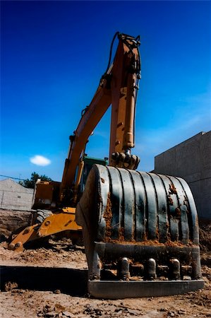 simsearch:400-08791419,k - Closeup picture of a shovel from a bulldozer Stock Photo - Budget Royalty-Free & Subscription, Code: 400-04466522