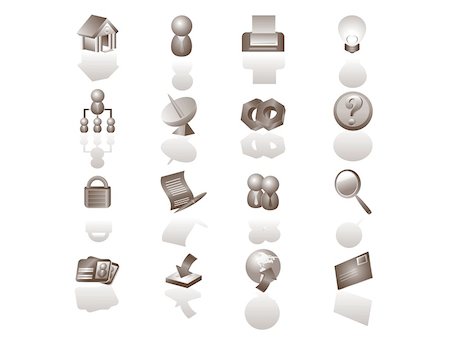 simsearch:400-03938572,k - black and gray color icon set Stock Photo - Budget Royalty-Free & Subscription, Code: 400-04460078