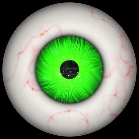 Illustration of closup of human eye with green iris Stock Photo - Budget Royalty-Free & Subscription, Code: 400-04461781