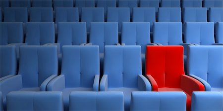 the auditorium with one reserved seat Stock Photo - Budget Royalty-Free & Subscription, Code: 400-04462668