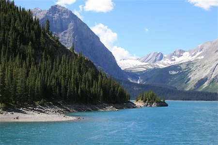 Summer day on Kananaskis Upper Lake, Alberta, Canada Stock Photo - Budget Royalty-Free & Subscription, Code: 400-04475524