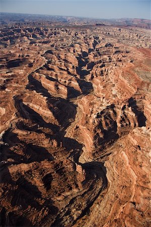 simsearch:400-03948680,k - Aerial of southwest desert canyon in Canyonlands National Park in Utah, USA. Stock Photo - Budget Royalty-Free & Subscription, Code: 400-04477624
