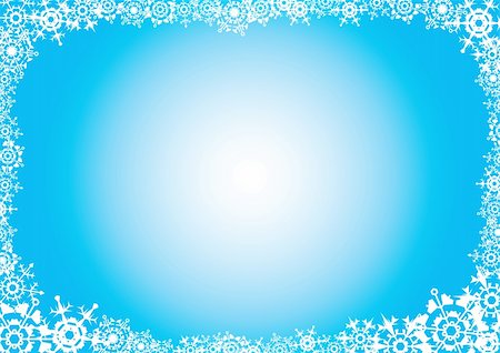 Snowflakes. A blue background for a card (letter). A vector illustration Stock Photo - Budget Royalty-Free & Subscription, Code: 400-04478132