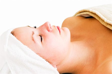 simsearch:400-05356153,k - Relaxing during a facial at a beauty spa. Stock Photo - Budget Royalty-Free & Subscription, Code: 400-04478819