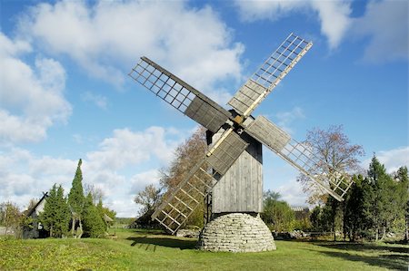 simsearch:400-05319608,k - Windmill on island Saaremaa. Estonia. Stock Photo - Budget Royalty-Free & Subscription, Code: 400-04470242