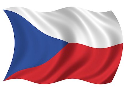 simsearch:400-04429754,k - Flag of the Czech Republic waving in the wind - clipping path included Stock Photo - Budget Royalty-Free & Subscription, Code: 400-04471929