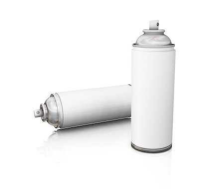 3D render of spray cans Stock Photo - Budget Royalty-Free & Subscription, Code: 400-04472308