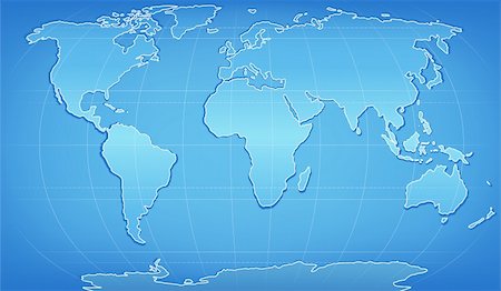 simsearch:400-05052137,k - illustration of world map with latitudinal and longitudinal lines Photographie de stock - Aubaine LD & Abonnement, Code: 400-04485923