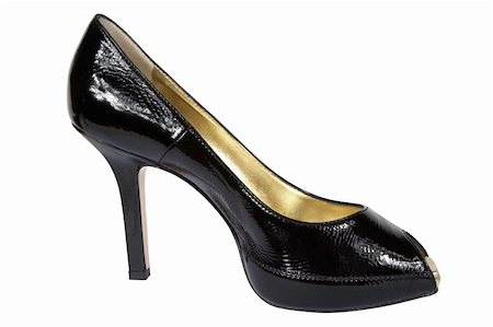 simsearch:400-06070695,k - Female black shoes on a platform and a high heel Foto de stock - Super Valor sin royalties y Suscripción, Código: 400-04486057