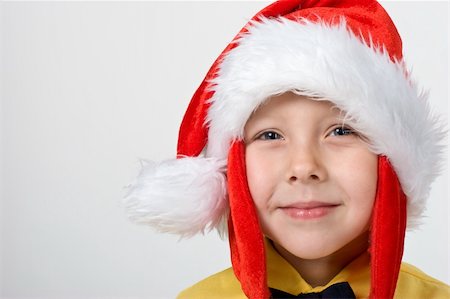 portrait of little boy in the santa`s cap Stock Photo - Budget Royalty-Free & Subscription, Code: 400-04487885