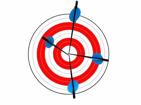simsearch:400-04600474,k - 3d rendered illustration of a target with some arrows Stock Photo - Budget Royalty-Free & Subscription, Code: 400-04480656