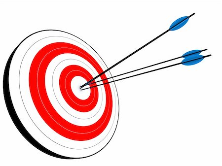 simsearch:400-04600474,k - 3d rendered illustration of a target with some arrows Stock Photo - Budget Royalty-Free & Subscription, Code: 400-04480653