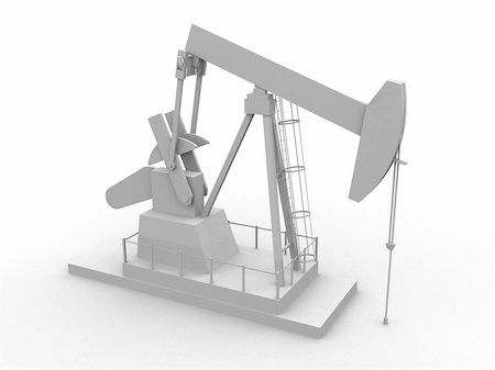 simsearch:400-04027574,k - 3d rendered black/white illustration of an oil pump Stock Photo - Budget Royalty-Free & Subscription, Code: 400-04480780