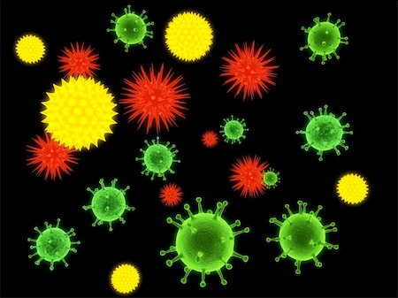 simsearch:400-03954634,k - 3d rendered illustration of different viruses Stock Photo - Budget Royalty-Free & Subscription, Code: 400-04480797