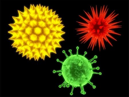 simsearch:400-05016219,k - 3d rendered illustration of different viruses Stock Photo - Budget Royalty-Free & Subscription, Code: 400-04480798