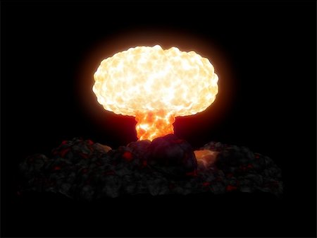 evil red fire - 3d rendered illustration of an atom explosion Stock Photo - Budget Royalty-Free & Subscription, Code: 400-04482323