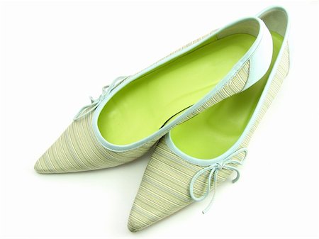 Lady shoes in isolated white Stock Photo - Budget Royalty-Free & Subscription, Code: 400-04483261
