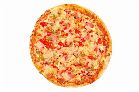 simsearch:400-04479187,k - Tasty Italian pizza, isolated on white background Stock Photo - Budget Royalty-Free & Subscription, Code: 400-04494622