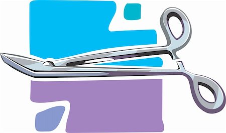 Illustration of surgical scissors Stock Photo - Budget Royalty-Free & Subscription, Code: 400-04496096