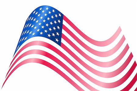 simsearch:400-06086537,k - Vector - American USA flag waving with metallic or metal effect. Stock Photo - Budget Royalty-Free & Subscription, Code: 400-04497095