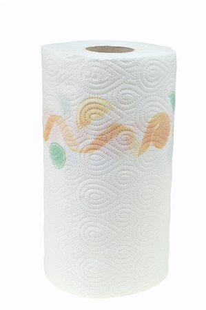 Paper towels isolated on a white background. Foto de stock - Super Valor sin royalties y Suscripción, Código: 400-04498352