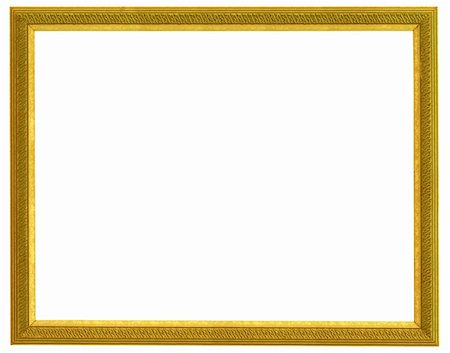 simsearch:400-06860484,k - golden horizontal frame isolated on white background Stock Photo - Budget Royalty-Free & Subscription, Code: 400-04498405