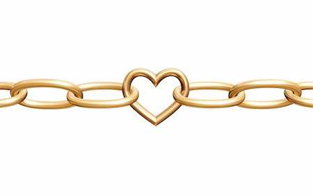 simsearch:400-04978489,k - 3d golden heart with chain, fetters, isolated Stock Photo - Budget Royalty-Free & Subscription, Code: 400-04498528