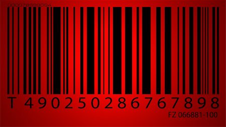 bar code label with red light,2D digital art Stock Photo - Budget Royalty-Free & Subscription, Code: 400-04499651