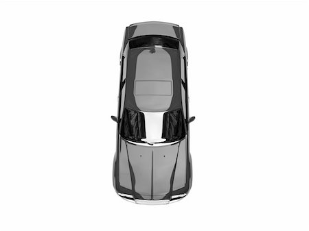 black car on a white background Stock Photo - Budget Royalty-Free & Subscription, Code: 400-04490915