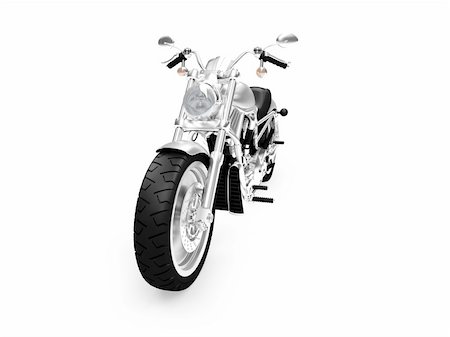 isolated motorcycle on a white background Stock Photo - Budget Royalty-Free & Subscription, Code: 400-04491013