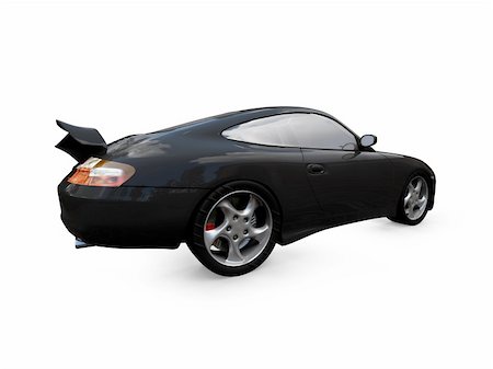 simsearch:400-05034481,k - isolated black car on a white background Stock Photo - Budget Royalty-Free & Subscription, Code: 400-04491069