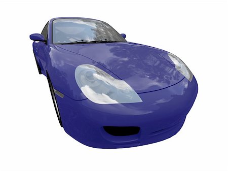 simsearch:400-05034481,k - isolated blue supercar on a white background Stock Photo - Budget Royalty-Free & Subscription, Code: 400-04491074
