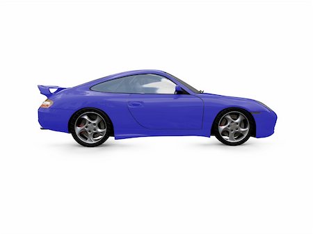 simsearch:400-05034481,k - isolated blue supercar on a white background Stock Photo - Budget Royalty-Free & Subscription, Code: 400-04491076