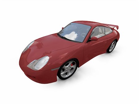 simsearch:400-05034481,k - isolated red supercar on a white background Stock Photo - Budget Royalty-Free & Subscription, Code: 400-04491079