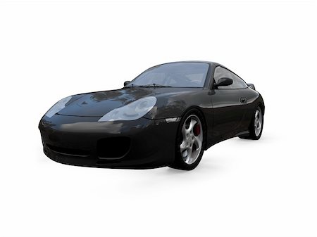 simsearch:400-05034481,k - isolated black car on a white background Stock Photo - Budget Royalty-Free & Subscription, Code: 400-04491070