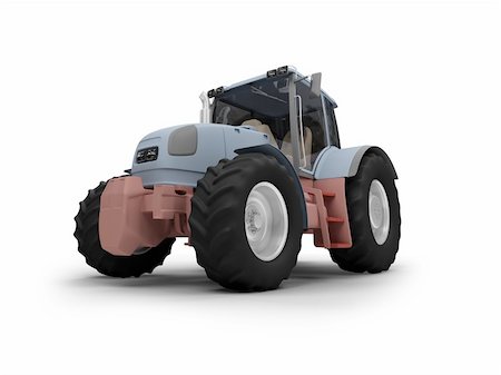 isolated traktor on white background Stock Photo - Budget Royalty-Free & Subscription, Code: 400-04491107