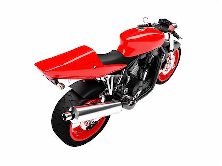 simsearch:400-05017762,k - isolated motorcycle on a white background Stock Photo - Budget Royalty-Free & Subscription, Code: 400-04491100