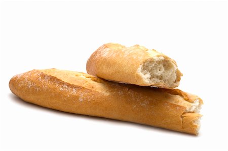 baguette on white background Stock Photo - Budget Royalty-Free & Subscription, Code: 400-04493247