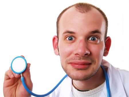 Young doctor using a stethoscope Stock Photo - Budget Royalty-Free & Subscription, Code: 400-04504484
