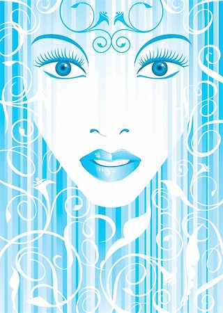 simsearch:400-05678958,k - blue color vector file of glamor girl Photographie de stock - Aubaine LD & Abonnement, Code: 400-04507217